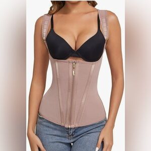 Waist Trainer Tummy Control Body Shaper Steel Boned Underbust Corset Vest